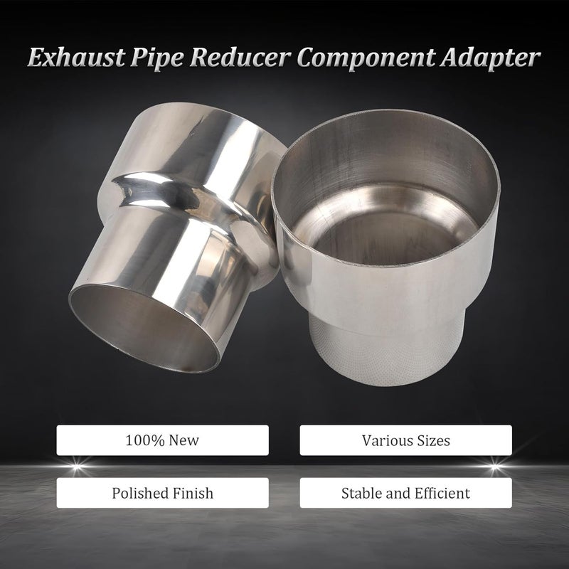 SSN Exhaust Pipe Reducer Component Adapter 3 Inch ID to 4.0 Inch OD Polished 304 Stainless Steel Universal ID 3" to OD 4.0" Exhaust Pipe Reducer Adapter 4 Inch Length-Pair 2 Pcs - Image 5